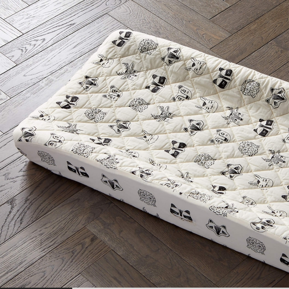 Roxy Marj Crate & Barrel Kids  Woodland Animal Changing Pad Cover